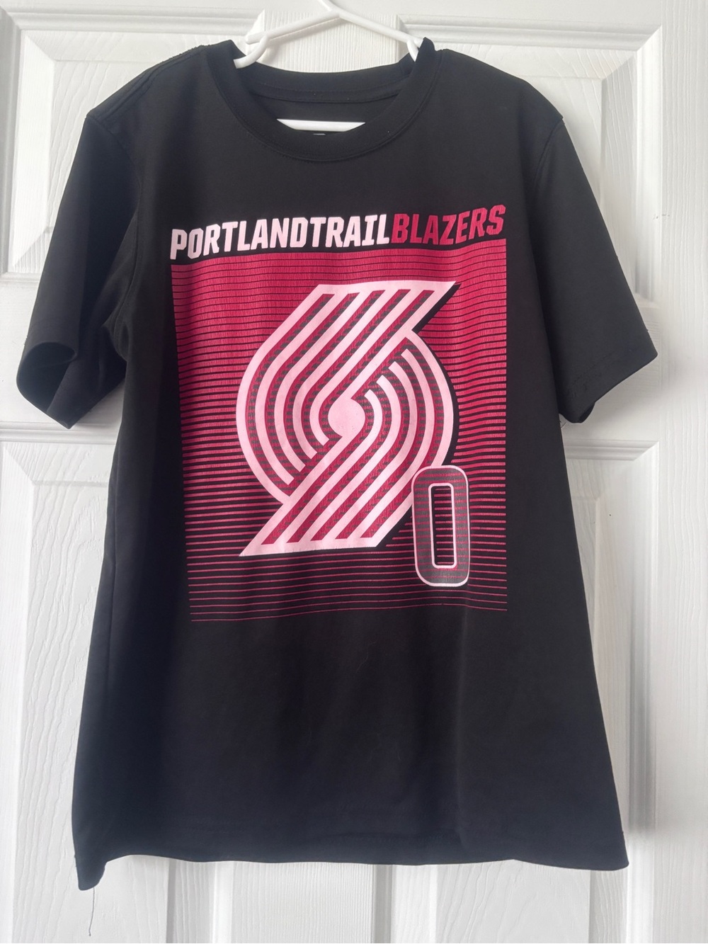 NBA Portland Trail Blazers Black & Pink Lillard Graphic Tee